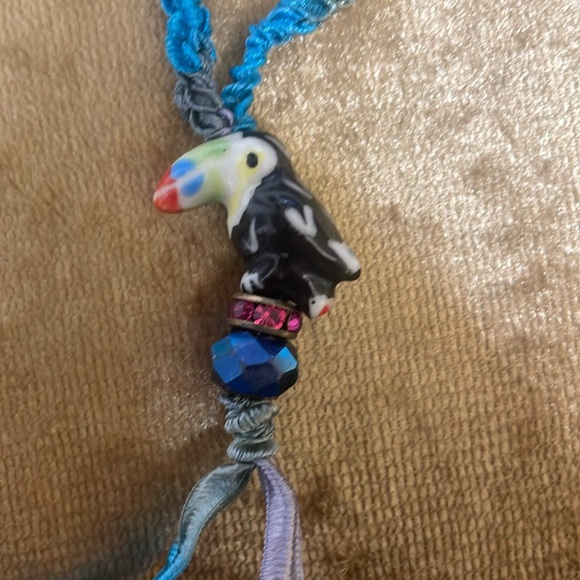 Crocheted Ribbon Necklace - Picture 2 of 3